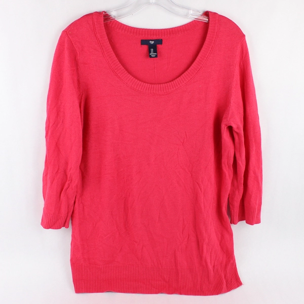 Gap Pink 3/4-Sleeve Sweater Women's Size Large