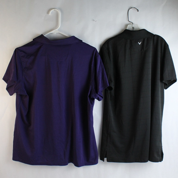 Lot of 2 Callaway & Antigua Women's Polos Purple Size XL & Black Size Small 