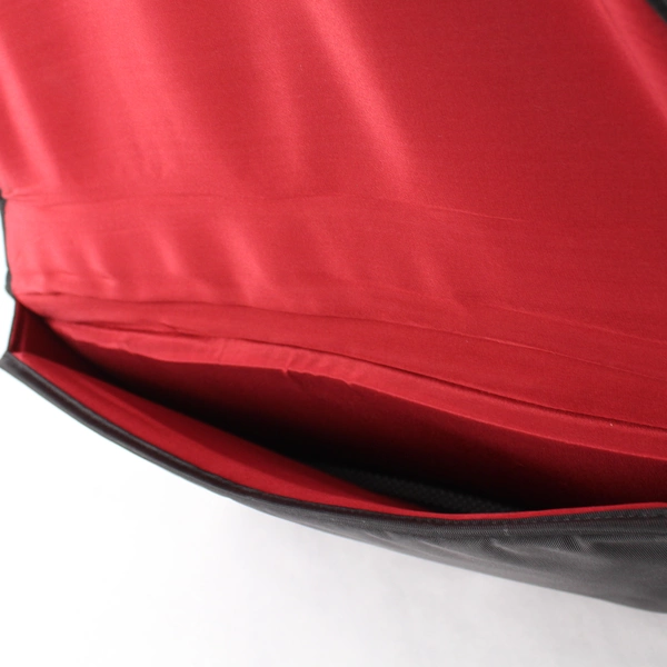 Black Patterned Computer Bag Briefcase With Red Lining 15" x 11"