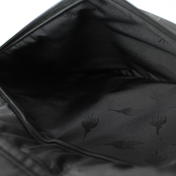 Black Patterned Computer Bag Briefcase With Red Lining 15" x 11"