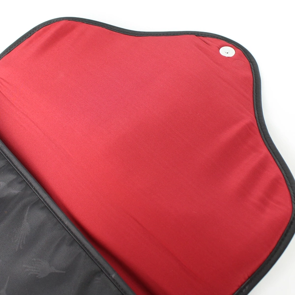 Black Patterned Computer Bag Briefcase With Red Lining 15" x 11"