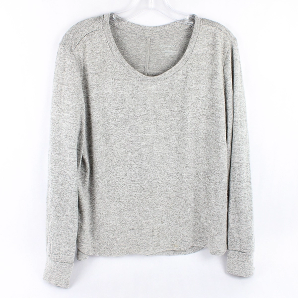 Xhilaration Gray Knit Long-Sleeved Pajama Top Women's Small