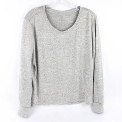 Xhilaration Gray Knit Long-Sleeved Pajama Top Women's Small