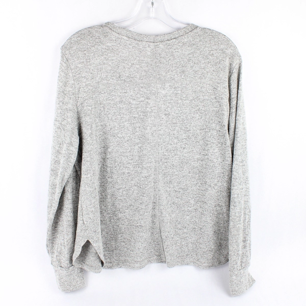 Xhilaration Gray Knit Long-Sleeved Pajama Top Women's Small