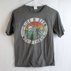 Port & Company Unisex Gray Sasquatch Hide & Seek World Champ T-Shirt Size Small