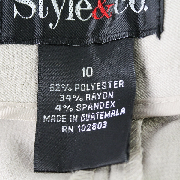 Style & Co. Beige Wide Leg Stretch Dress Pants Women's Size 10