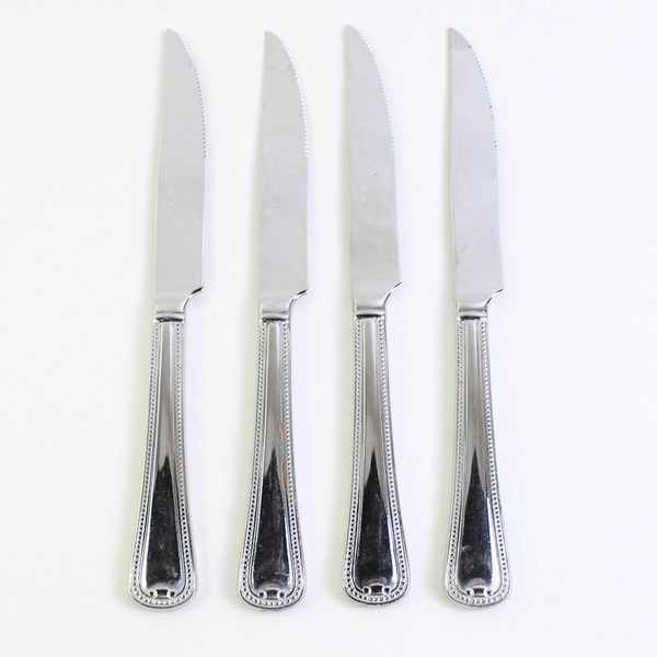 Lot of 4 Reed & Barton New Market 9 5/8" Steak Knives Stainless Steel