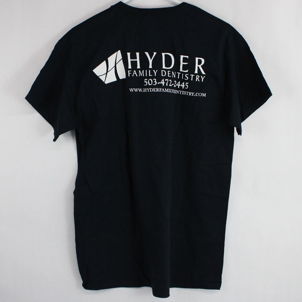 Gildan Unisex Size Medium Black Short Sleeve Hyder Family Dentistry Shirt 