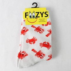 NWT Foozys Lobster Pattern Crew Socks Shoe Size 4-10