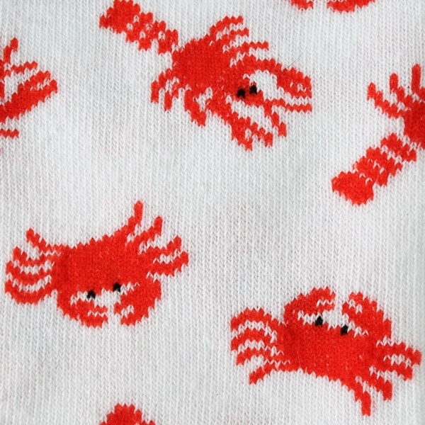 NWT Foozys Lobster Pattern Crew Socks Shoe Size 4-10