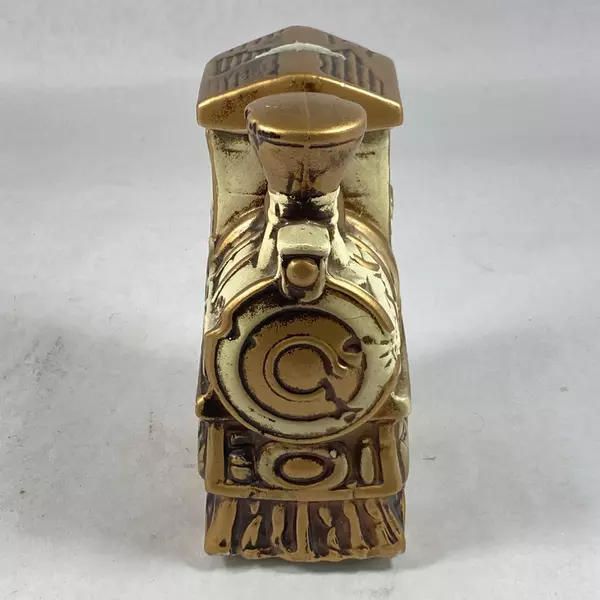 Vintage Atlantic City Ceramic Train Engine Coin Bank Souvenir with Stopper