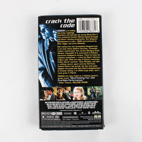 Enigma VHS Tape 2002 Manhattan Pictures International