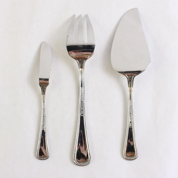 Lot of 3 Reed & Barton New Market Serving Utensils Stainless Steel Pie Butter