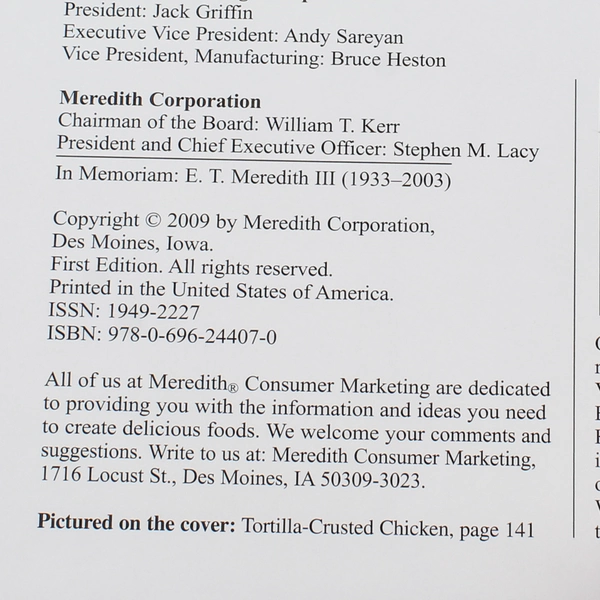 Eat Healthy Lose Weight by Better Homes & Gardens 2009 Hardcover Book