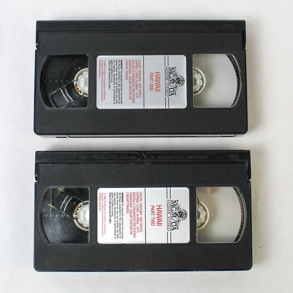 Hawaii VHS Tape Set 1990 MGM Julie Andrews Parts 1 & 2 - Pre-Owned