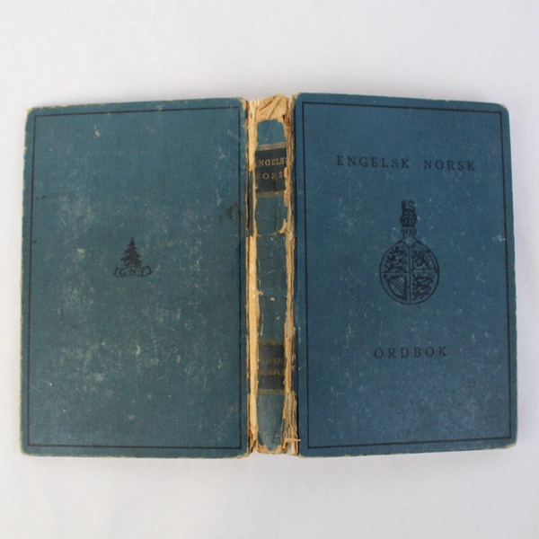 Vintage Glydendals Ordboker English to Norwegian Dictionary 1951 Hardcover