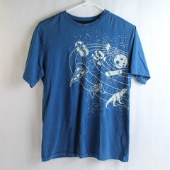 Wonder Nation Boy's Blue Short Sleeve Solar System T-Shirt Size XXL Cotton Blend