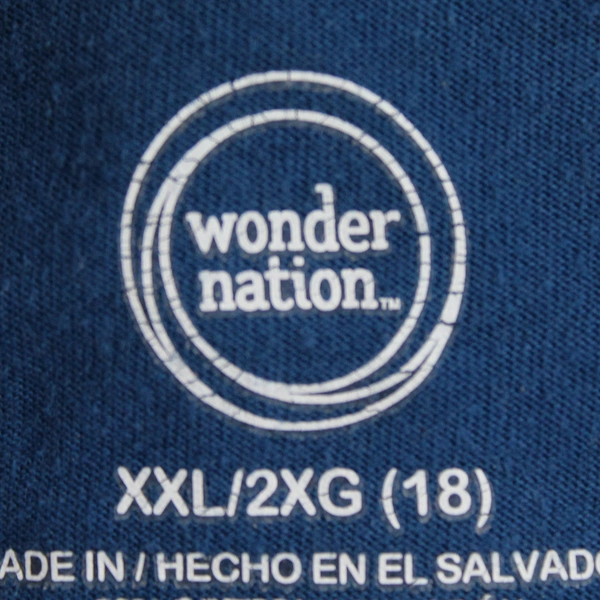Wonder Nation Boy's Blue Short Sleeve Solar System T-Shirt Size XXL Cotton Blend