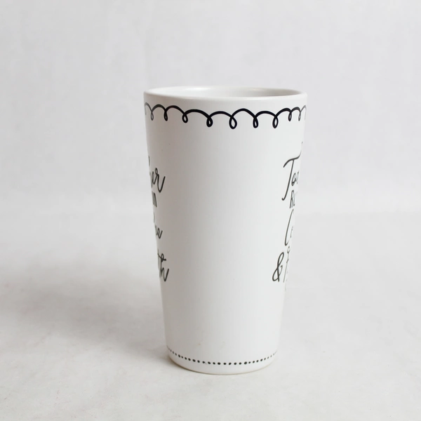 Lighthouse Coffee Mug "This Teacher Runs on Coffee & Faith" - White/Black