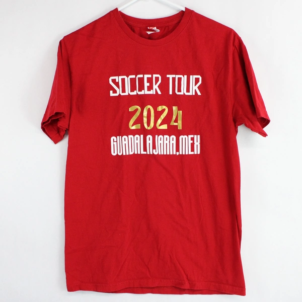 Euro Cotton Unisex Medium Red T-Shirt Soccer Tour 2024 Guadalajara, Mexico