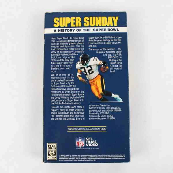 Super Sunday: A History of the Super Bowl VHS Tape NFL Films Video