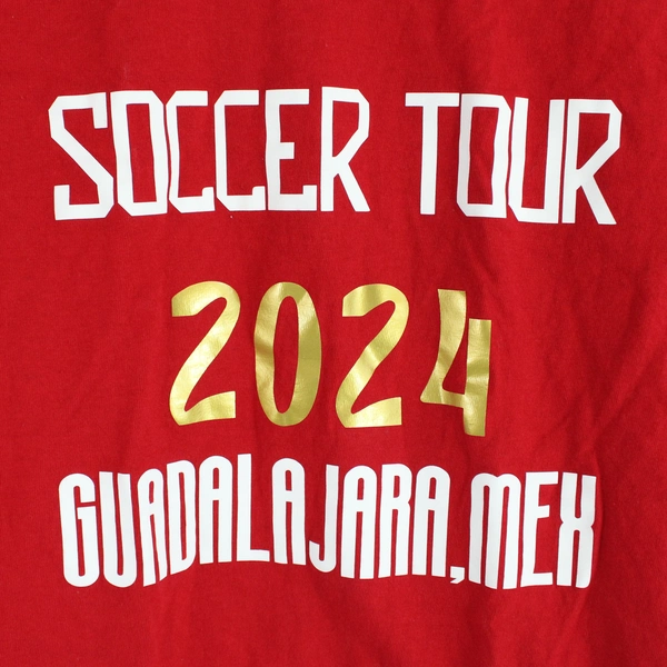 Euro Cotton Unisex Medium Red T-Shirt Soccer Tour 2024 Guadalajara, Mexico