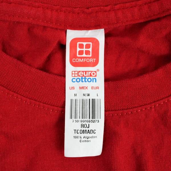 Euro Cotton Unisex Medium Red T-Shirt Soccer Tour 2024 Guadalajara, Mexico