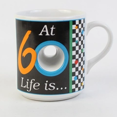 Papel At 60 Life Is A Hole Lot Of Fun Novelty Coffee Mug