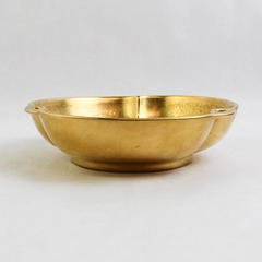 Vintage TK Thun Gold-Painted Floral Design Bowl #267