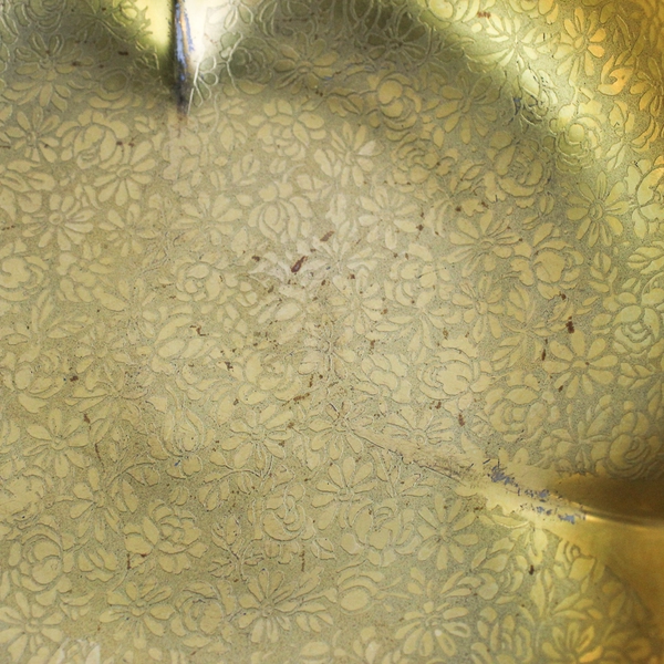 Vintage TK Thun Gold-Painted Floral Design Bowl #267