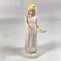 Vintage 1982 Roman Ceramica Excelsis Flower Girl Figurine #3032 6.5" Tall