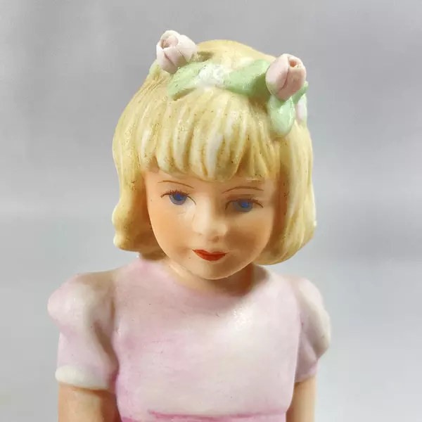 Vintage 1982 Roman Ceramica Excelsis Flower Girl Figurine #3032 6.5" Tall