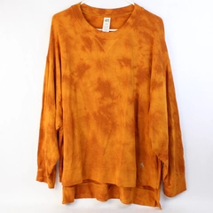 Joy Lab Orange Tie Dye Long-Sleeved Pullover Women's Size Large