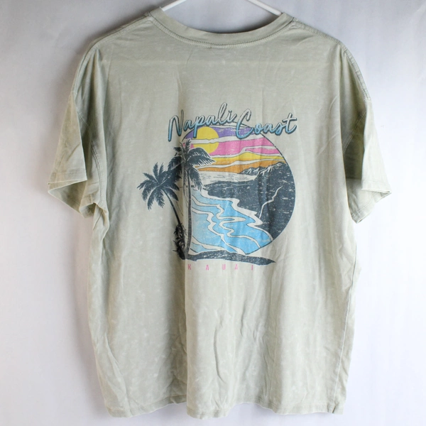 Wild Fable Women's Size M Gray Short Sleeve T-Shirt Napali Coast Kauai
