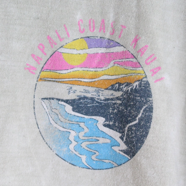 Wild Fable Women's Size M Gray Short Sleeve T-Shirt Napali Coast Kauai