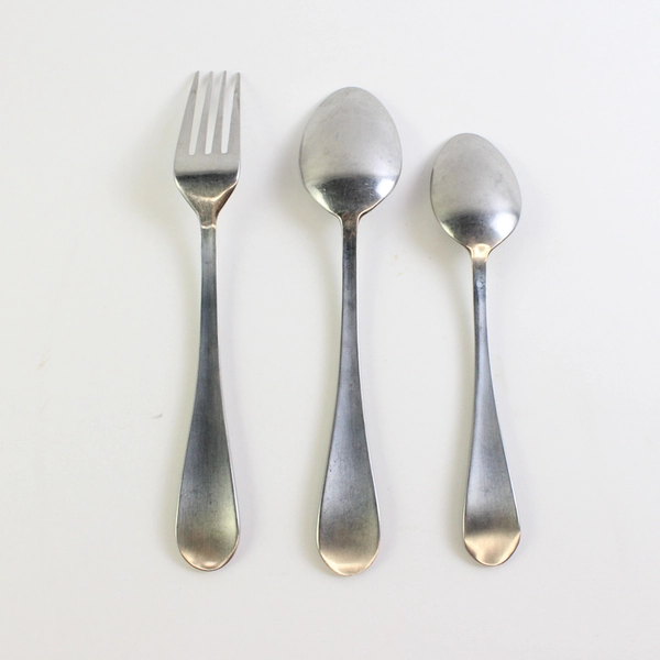 Lot of 3 Target Home Flatware Utensils Satin Spoon Fork Stainless Steel