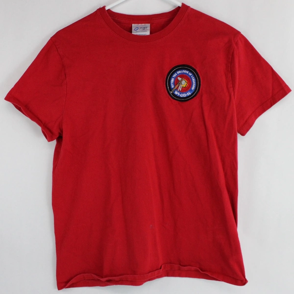 Port & Company Women's Medium Red Short Sleeve T-Shirt Bullseye Leader Patch