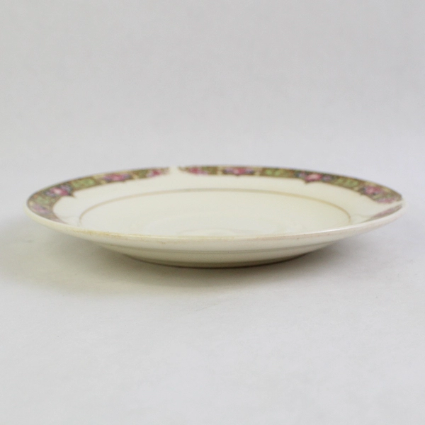 Lot of 6 Vintage Edwin Knowles Chartreus Saucers Only 6" Flawed