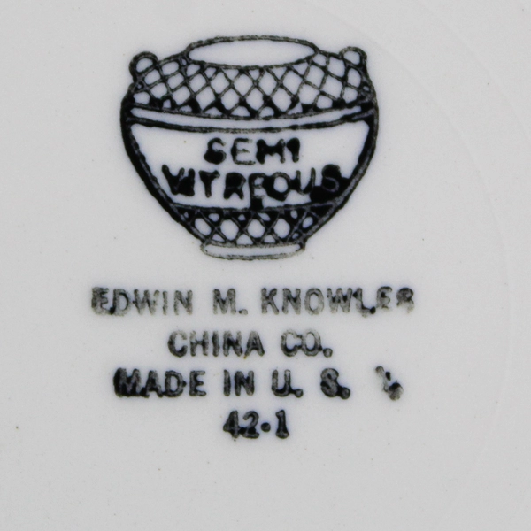 Lot of 6 Vintage Edwin Knowles Chartreus Saucers Only 6" Flawed