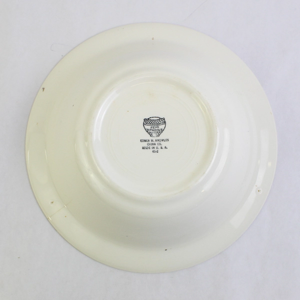 Vintage Edwin Knowles Chartreus Bowl 7.5" Flawed