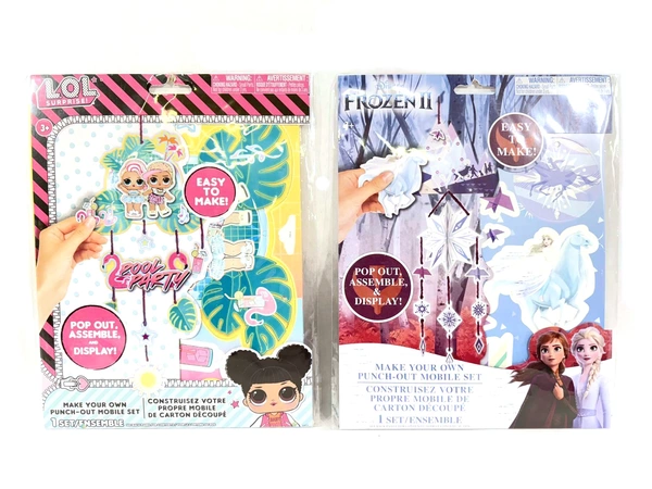 Lot of 2 Peachtree Playthings Punch-Out Mobile Sets Frozen II & LOL Surprise