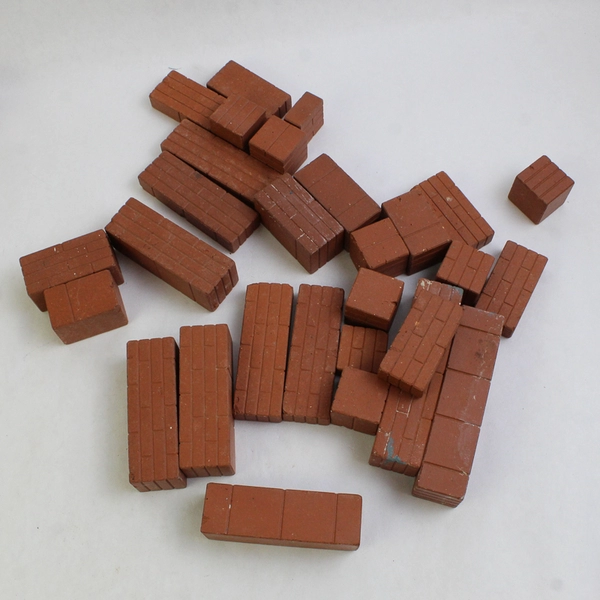 Vintage House And Garden 1945 Architector Jr Stone Building Block Set 96 Pieces