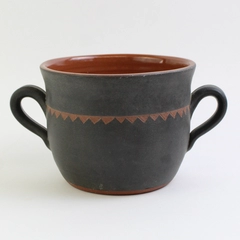 Black Red Oaks Pottery Double Handled Pot by Pam Armbrust