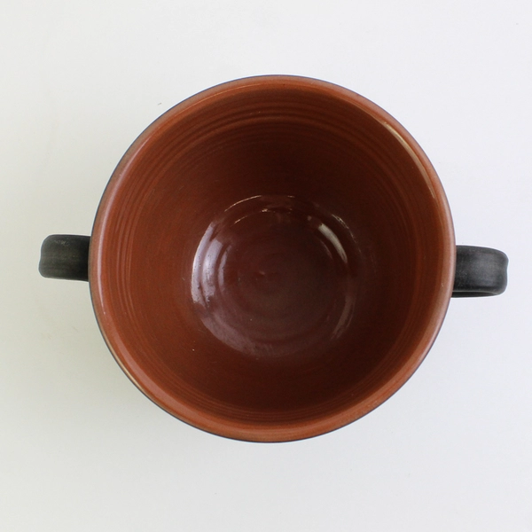 Black Red Oaks Pottery Double Handled Pot by Pam Armbrust