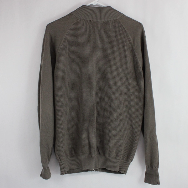 In Add Minus Women's Brown Gray Full Zip Long Sleeve Sweater Jacket Size M