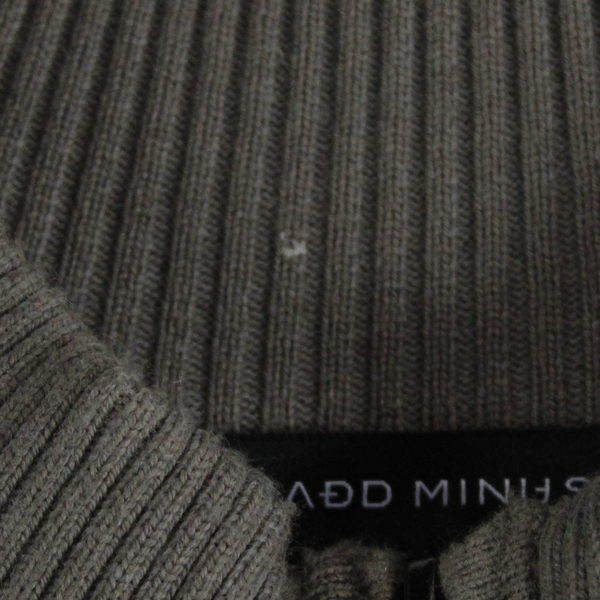 In Add Minus Women's Brown Gray Full Zip Long Sleeve Sweater Jacket Size M