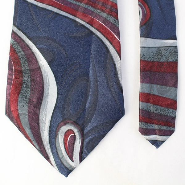 Windridge Dark Blue Purple Wine Patterned Neck Tie 60"