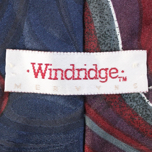 Windridge Dark Blue Purple Wine Patterned Neck Tie 60"