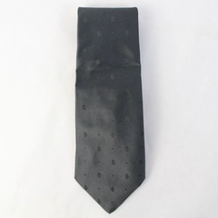 Windridge Dark Gray Embroidered Neck Tie 58"