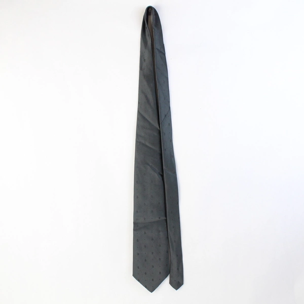 Windridge Dark Gray Embroidered Neck Tie 58"